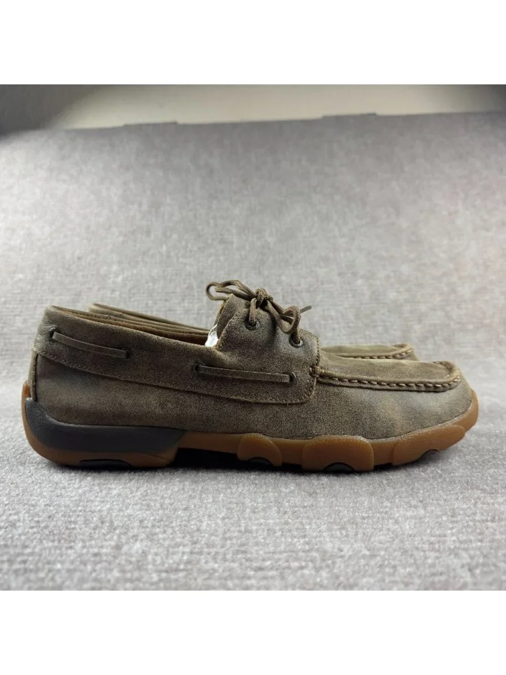 Twisted X Driving Mocs Boat Shoe Mens 13M Bomber Brown Leather Gorpcore Farmcore